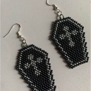 Coffin Beaded Earrings